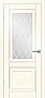 Дверь 108 ПВХ ясень белый стекло Ромб белое Дверная Линия