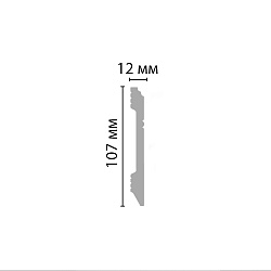 Плинтус окрашенный D105-115 WHITE LINE Decomaster