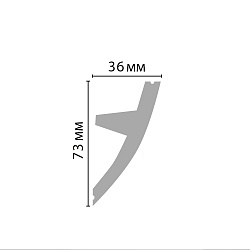 Плинтус потолочный под покраску D502 Decomaster