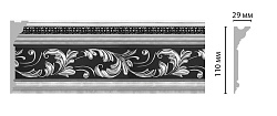 Плинтус потолочный окрашенный D225-63 Decomaster