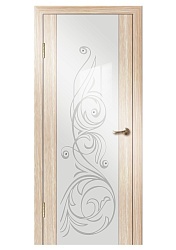 Дверь Диана ПВХ лиственница стекло Маэстро белое Дверная Линия