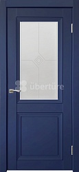 Дверь ПД01 Деканто бархат синий стекло Uberture